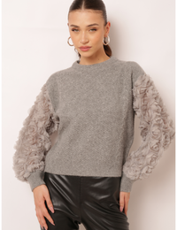 Blusa bordada Rachel - Cinza