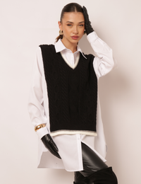 Camisão com Composê Melanie - Preto