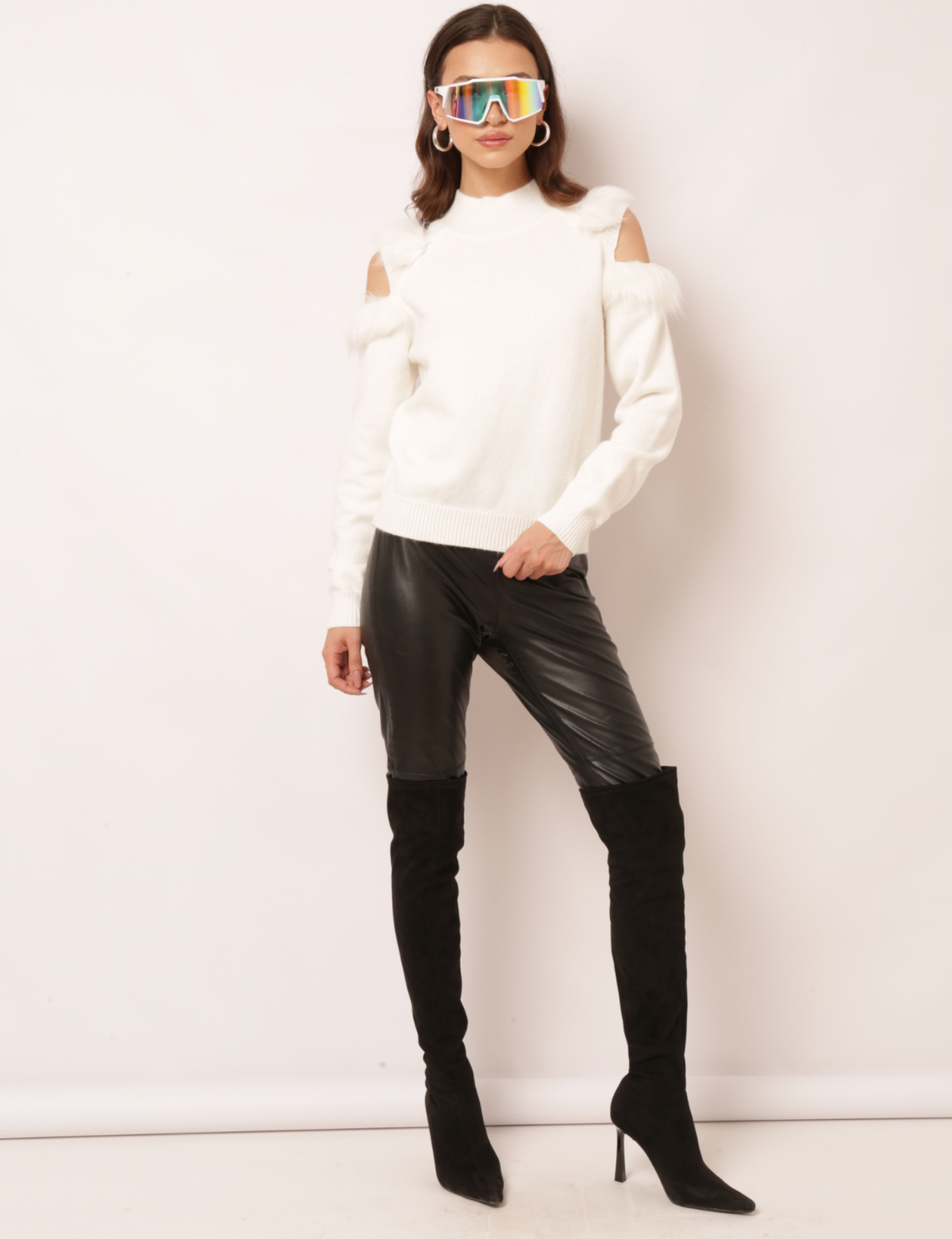 Blusa Tricot Abertura Nicole - Off White