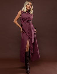 Vestido com Botões Laila - Marsala