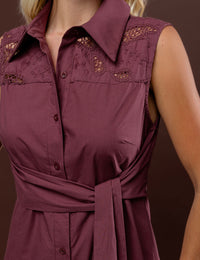 Vestido com Botões Laila - Marsala