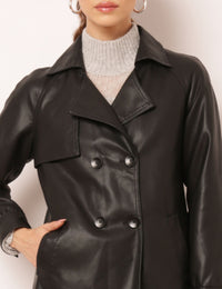Casaco de Couro P.U. Paola - Preto