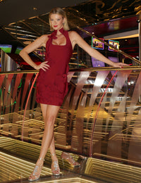 Vestido de Bandagem Floresta - Marsala