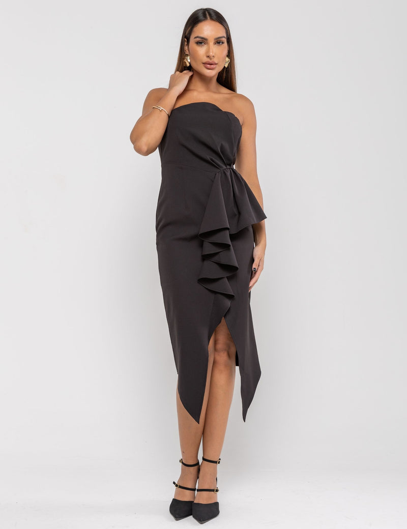 Vestido Crepe Stefany - Preto