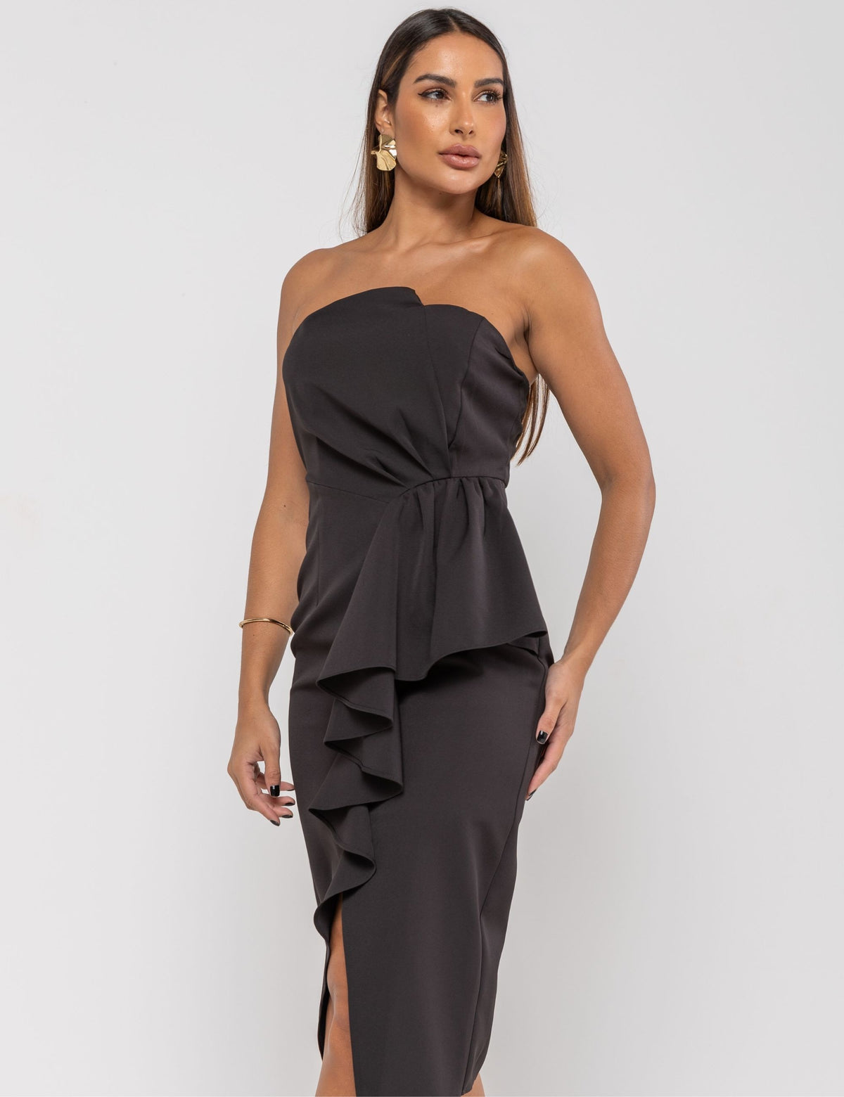 Vestido Crepe Stefany - Preto