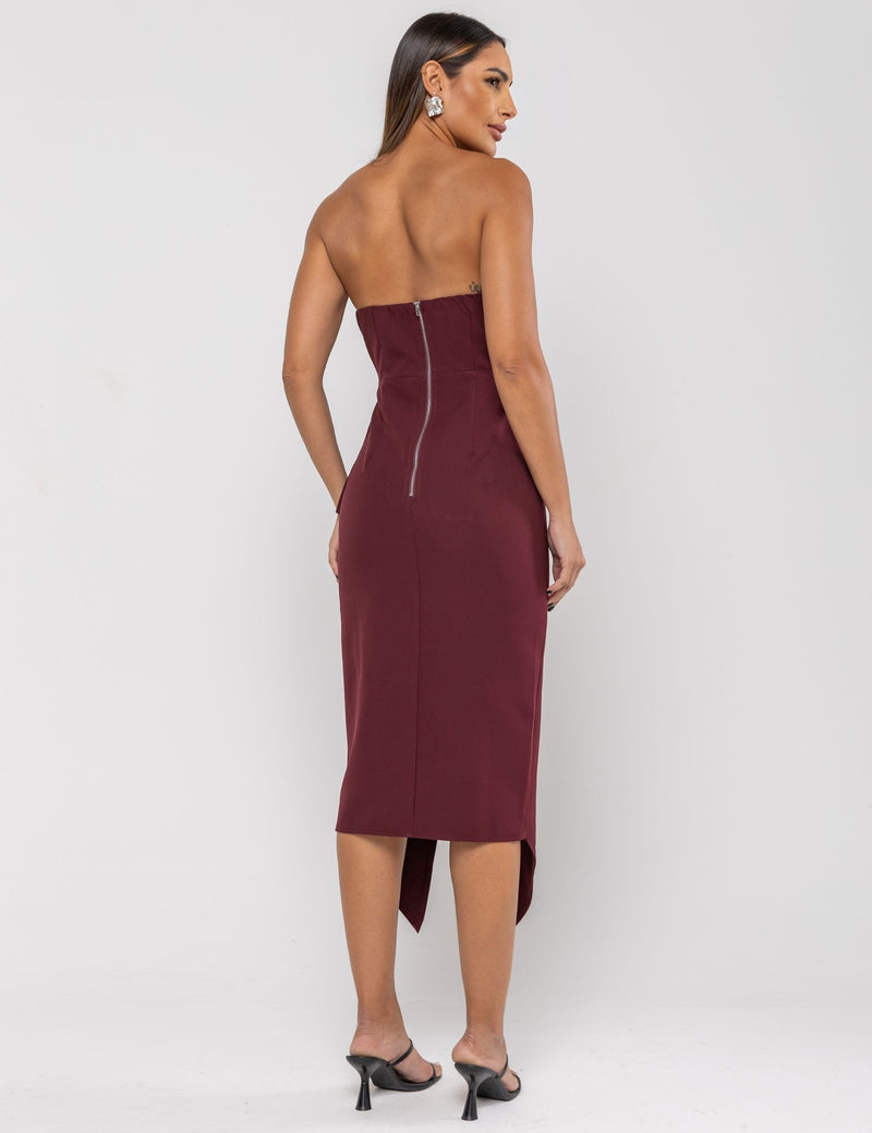 Vestido Crepe Stefany - Marsala
