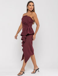 Vestido Crepe Stefany - Marsala