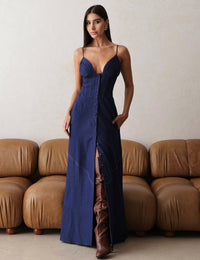 Vestido Jeans Larissa - Azul