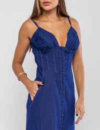 Vestido Jeans Larissa - Azul