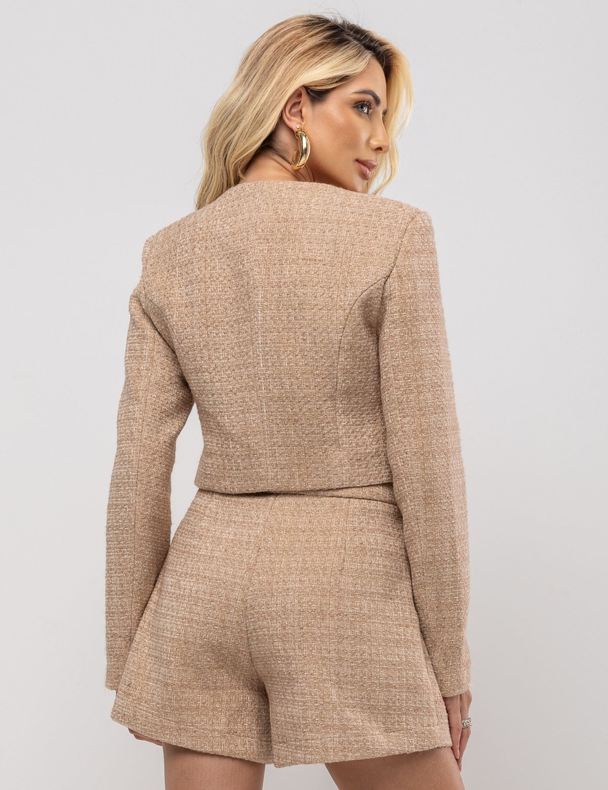 Conjunto Tweed Grazi - Bege