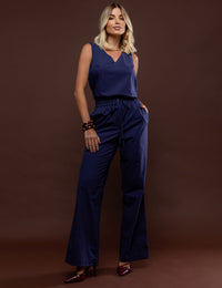 Conjunto de Algodão Aretha - Azul Marinho