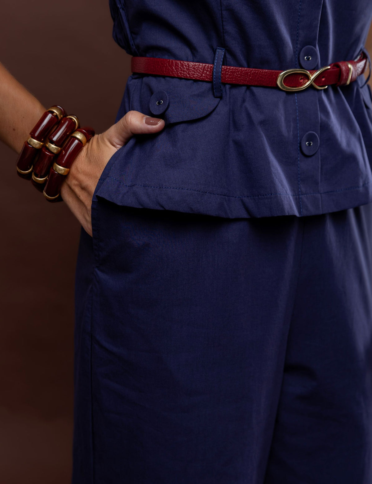 Macacão Alfaiataria Felicity - Azul Marinho