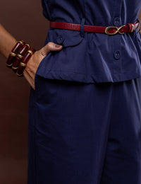 Macacão Alfaiataria Felicity - Azul Marinho