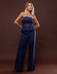 Macacão Alfaiataria Felicity - Azul Marinho