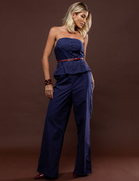 Macacão Alfaiataria Felicity - Azul Marinho