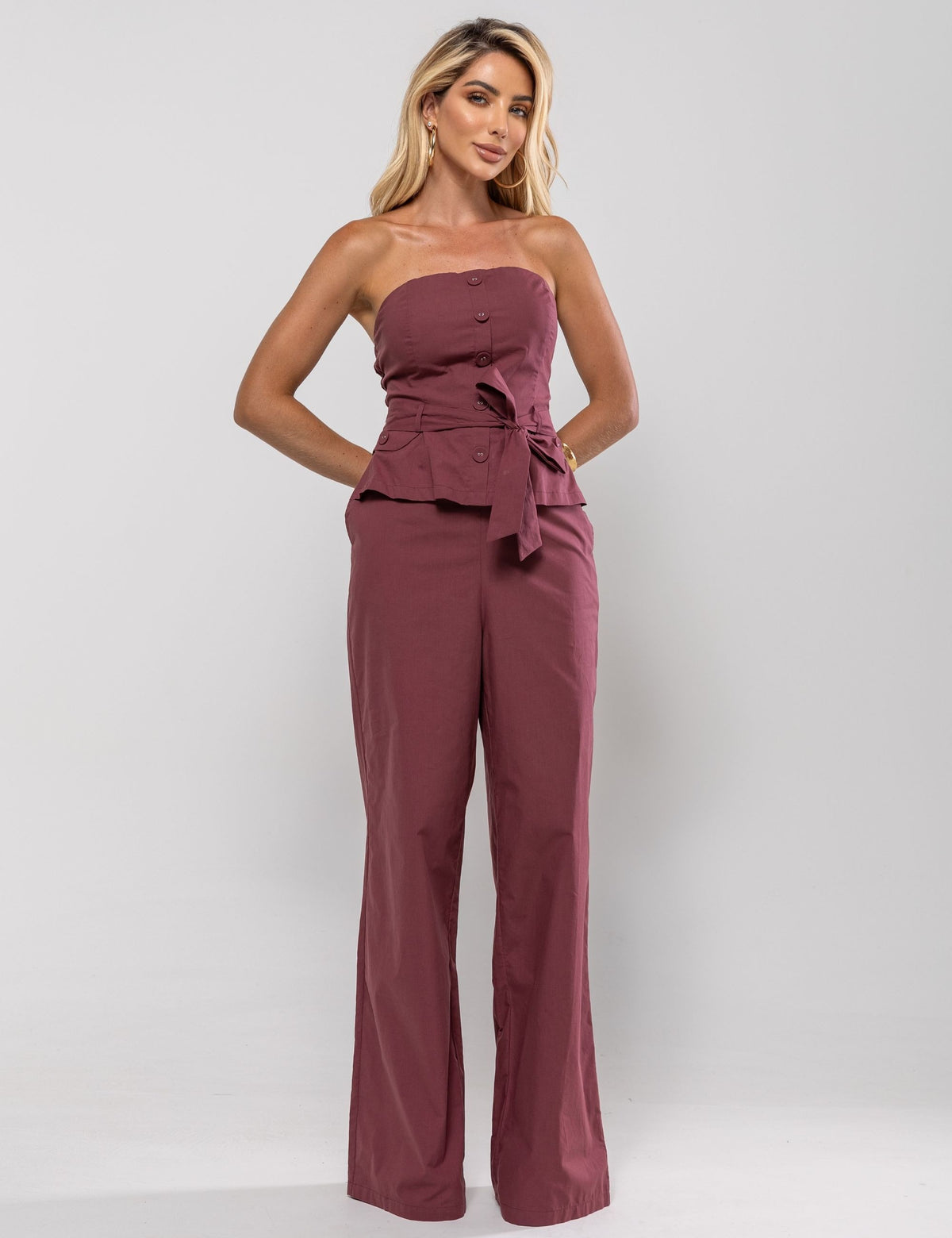 Macacão Alfaiataria Felicity - Marsala