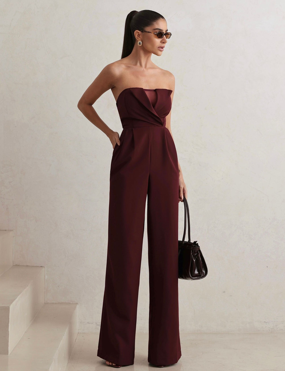 Macacão Toma que Caia Maria Alice - Vinho