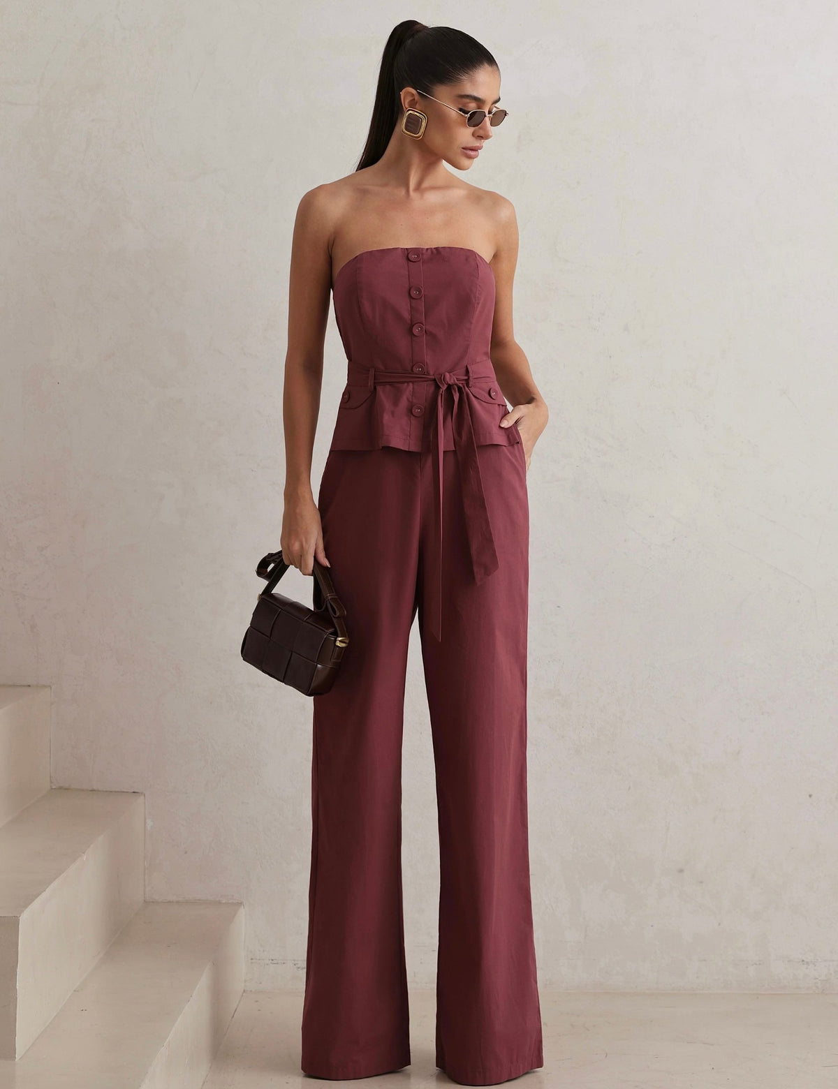 Macacão Alfaiataria Felicity - Marsala