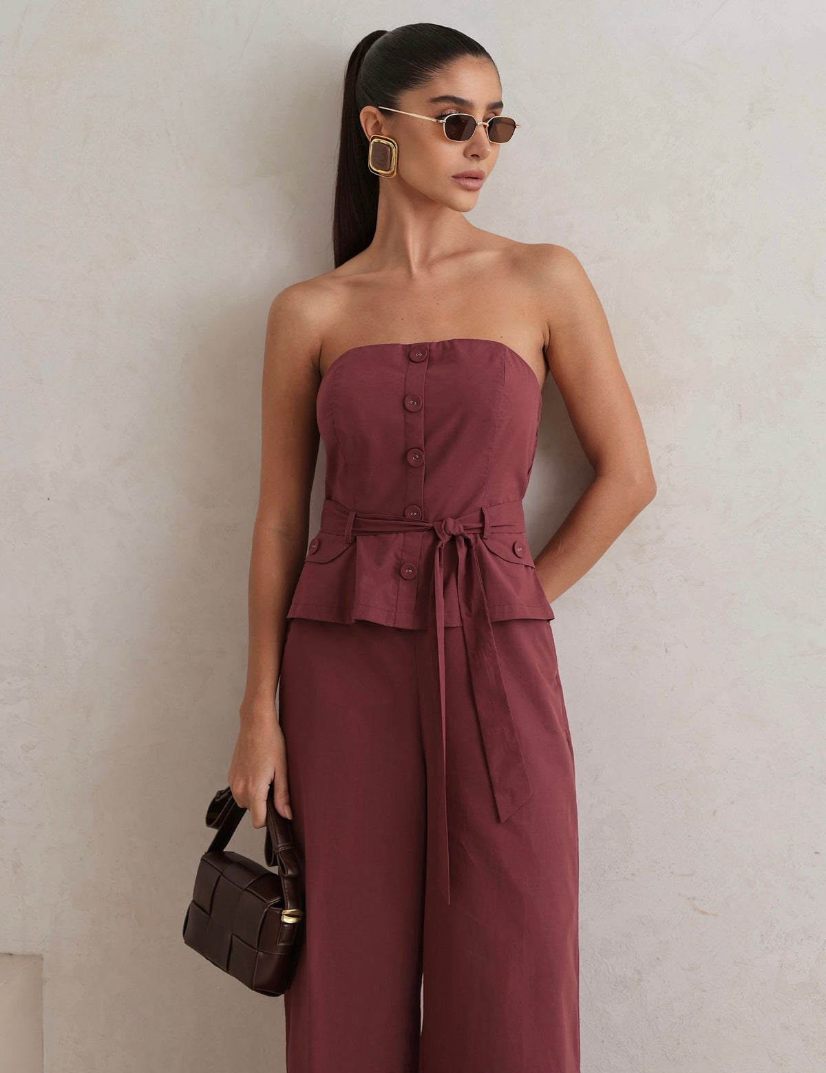 Macacão Alfaiataria Felicity - Marsala