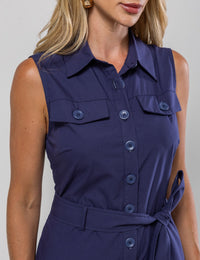 Macacão de Algodão Valentina - Azul