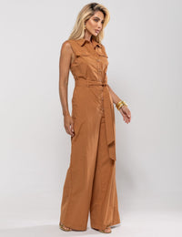 Macacão de Algodão Valentina - Caramelo