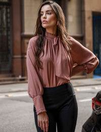 Blusa Laço Theodora - Nude