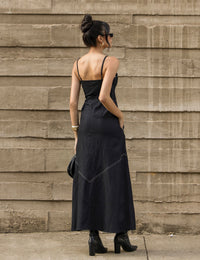 Vestido Jeans Larissa - Preto