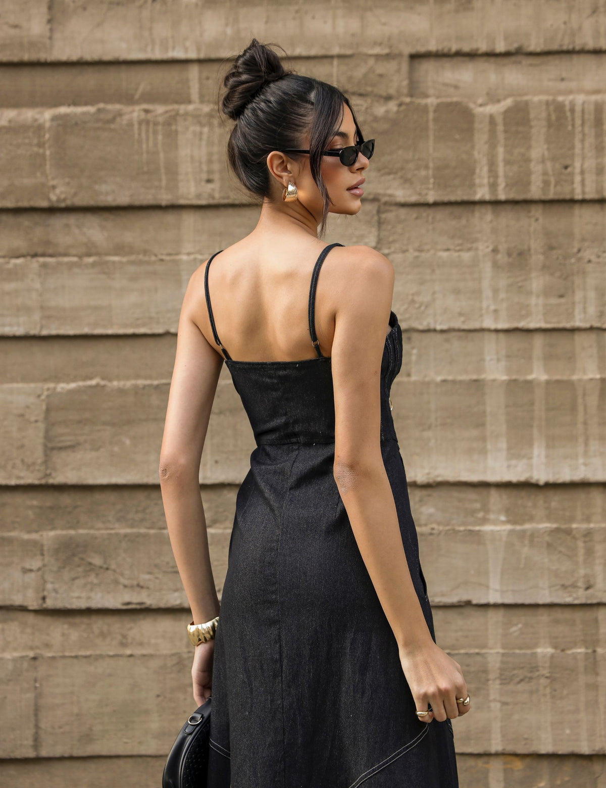 Vestido Jeans Larissa - Preto