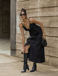 Vestido Jeans Larissa - Preto