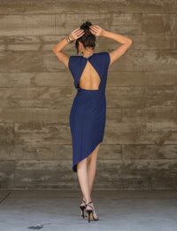 Vestido Drapeado Chiara - Azul