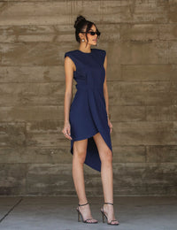 Vestido Drapeado Chiara - Azul