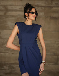 Vestido Drapeado Chiara - Azul