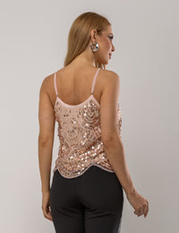 Blusa Paetê Stela - Rosê