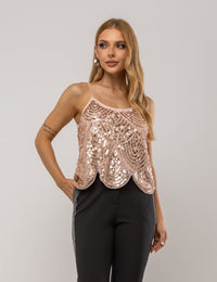 Blusa Paetê Stela - Rosê