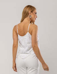 Blusa Paetê Stela - Off White