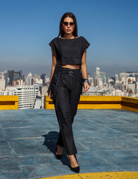 Conjunto Jeans Jordana - Preto