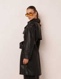 Casaco Trench Rosália - Preto