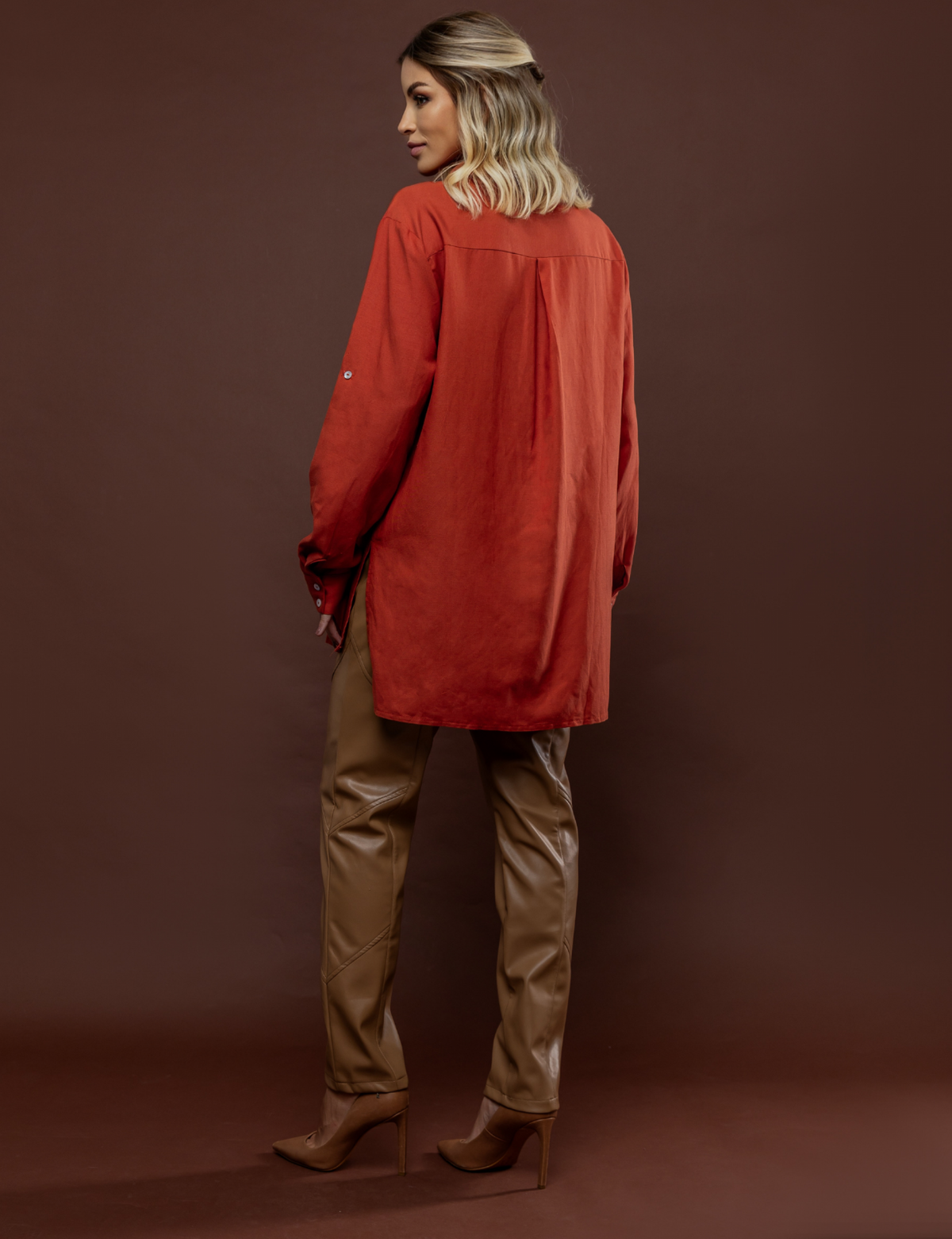 Camisa em Linho Gretha - Vermelho