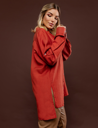 Camisa em Linho Gretha - Vermelho