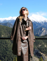 Casaco Trench Rosália - Marrom