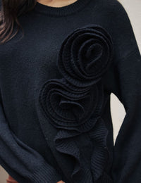 Blusa Flores Florence - Preta