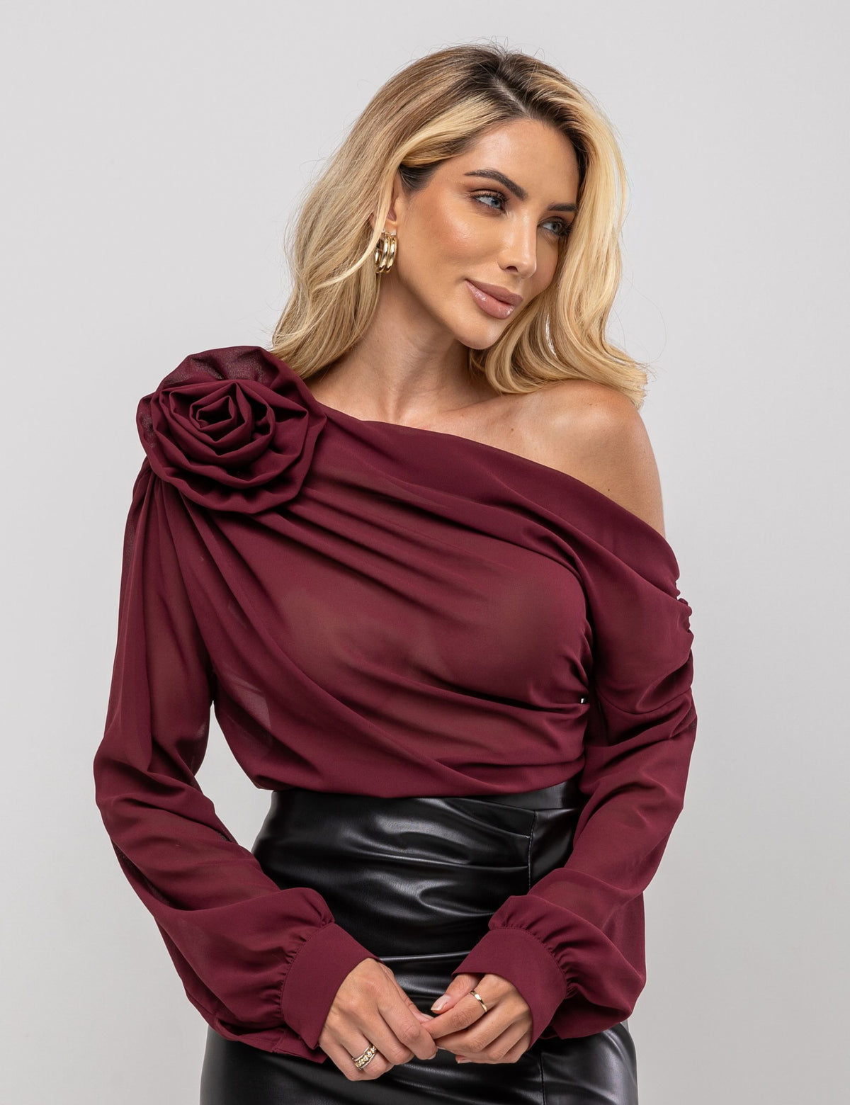 Blusa Ombro a Ombro Dalila - Marsala