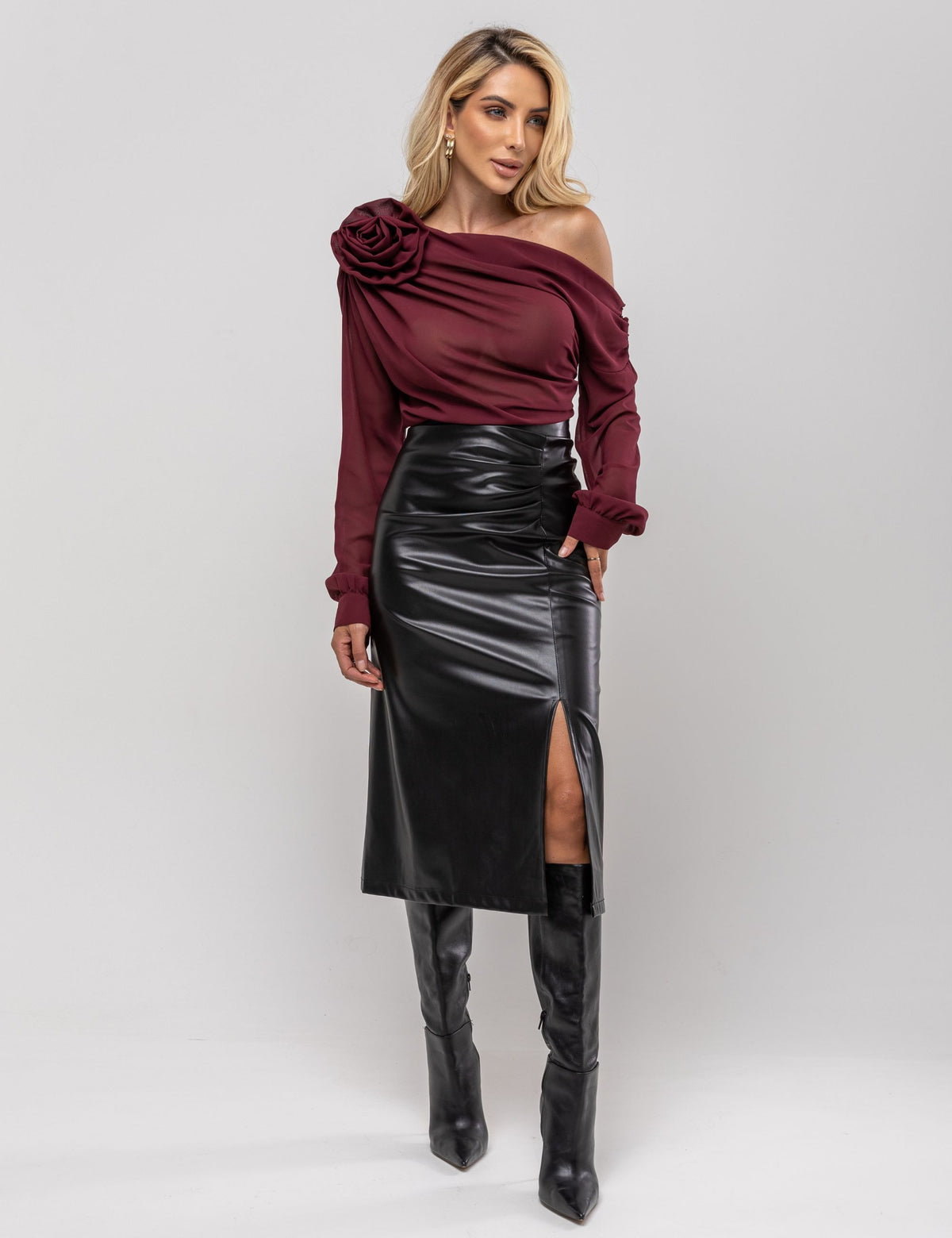 Blusa Ombro a Ombro Dalila - Marsala