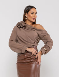 Blusa Ombro a Ombro Dalila - Cáqui