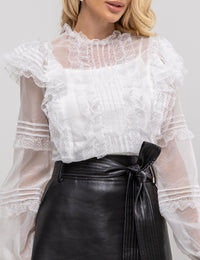 Blusa em Voil Laura - Off White