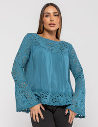 Blusa de Viscose Marcela - Azul