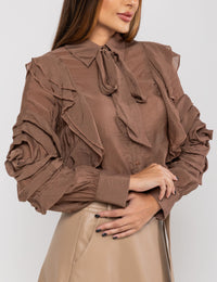 Camisa de Viscose Alice - Marrom