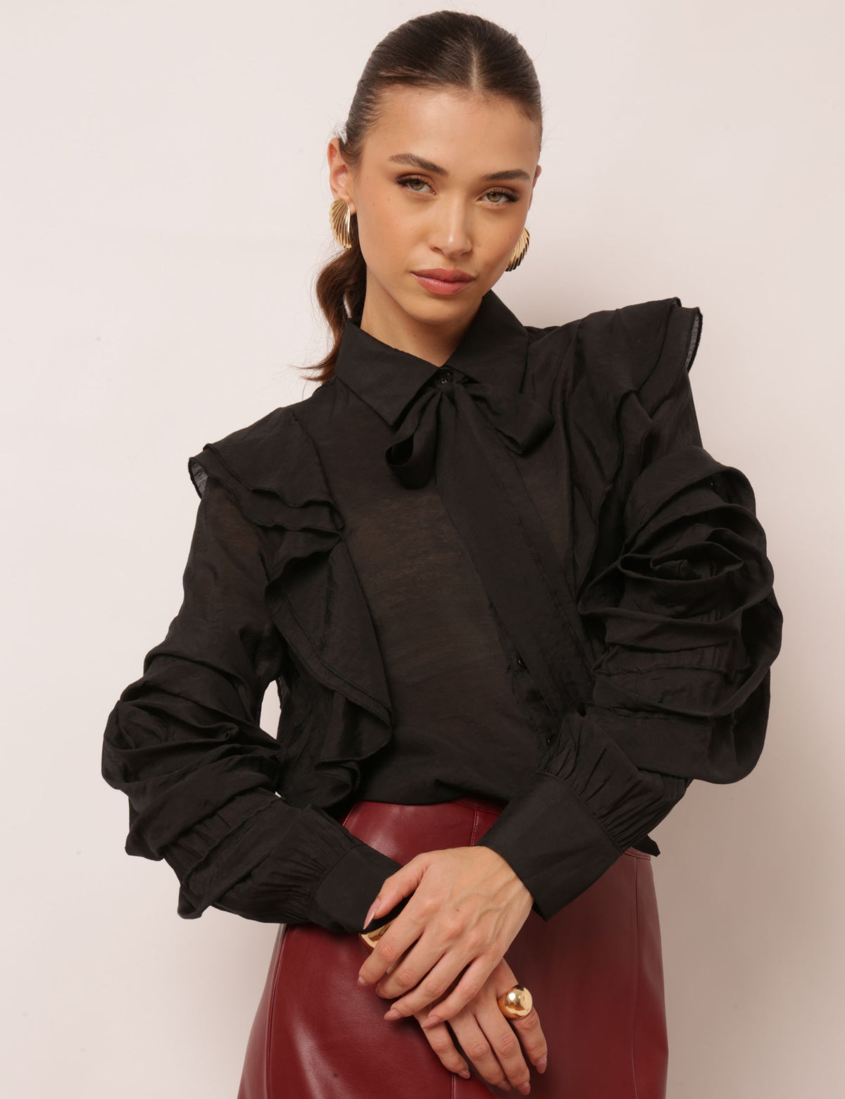 Camisa de Viscose Alice - Preta