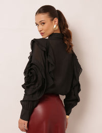 Camisa de Viscose Alice - Preta