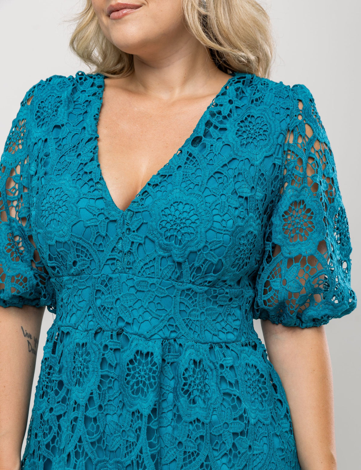 Vestido Helena Plus - Azul